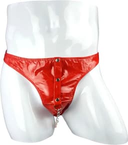 String-Latex-Heren-Sexy-Goedkoop-Ketting-Drukkers-Erotisch-Gay-Homo-Spannend-Rood — thumbnail 3
