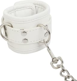 Banoch | handboeien van pu leer gevoerd - wit - bondage — thumbnail 3