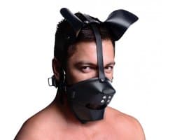 Puppy Play Masker Met Ballgag - Zwart