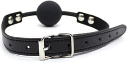 Banoch - Ball gag siliconen met verstelbare band - Zwart - Bal ∅ 4 cm — thumbnail 15