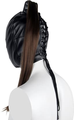 Banoch | Masker Pony Tail staart | zwart imitatie leer | Bondage play — thumbnail 3