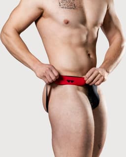 MM Sports The Original Jockstrap 2 inch Reversible Black/Red - MAAT M - Heren Ondergoed - Jockstrap voor Man - Mannen Jock — thumbnail 14