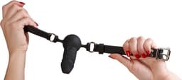 Zwarte Ball gag penisvorm — thumbnail 2