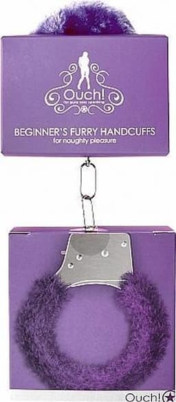 Shots Ouch! HandBoeien Beginner's Handcuffs Furry paars — thumbnail 4