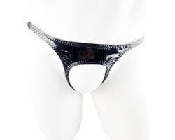 BamBella ® - String - Maat L/XL - Zwart SM kleding BDSM erotische heren kleding ondergoed lingerie onderbroek zwart