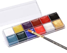 Bodypaint Kit 12 Delig - 100 ml - Oliebasis - Zonder Schadelijke Chemicaliën - Bodyart Make-Up — thumbnail 1