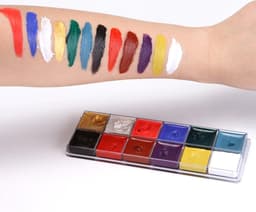 Bodypaint Kit 12 Delig - 100 ml - Oliebasis - Zonder Schadelijke Chemicaliën - Bodyart Make-Up — thumbnail 3