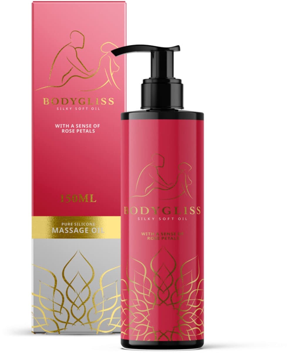 Bodygliss Massageolie Rose Petals - 3 x 150 ml - Voordeelverpakking — afbeelding 1