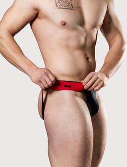 MM Sports The Original Jockstrap 2 inch Reversible Black/Red - MAAT M - Heren Ondergoed - Jockstrap voor Man - Mannen Jock — thumbnail 20