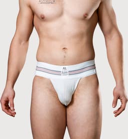 MM Sports The Original No. 10 Swimmer/Jogger Jockstrap 3 inch White - MAAT M - Heren Ondergoed - Jockstrap voor Man - Mannen Jock — thumbnail 8