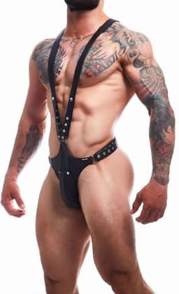 BL4CK by C4M - Dungeon - Full Body Harnas - Zwart — thumbnail 1