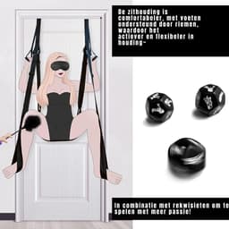 DYNA® Sex Schommel - Sex Stoel - Bondage - Zwart - 35cm x 21cm x 9cm — thumbnail 4