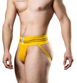 MM Sports The Original No. 10 Swimmer/Jogger Jockstrap 3 inch Yellow - MAAT S - Heren Ondergoed - Jockstrap voor Man - Mannen Jock — thumbnail 4