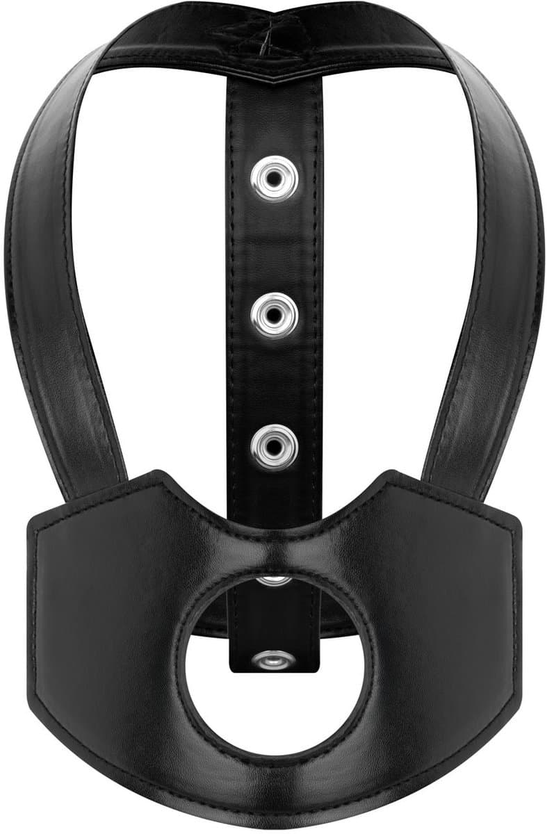 Bedroom Fantasies - Hoofd Harnas Strap-On - Zwart — afbeelding 1