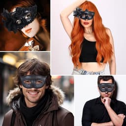 2 Pak Venetiaanse Maskers - Voor vrouwen en mannen - Halloween Carnaval Party Kostuum — thumbnail 6