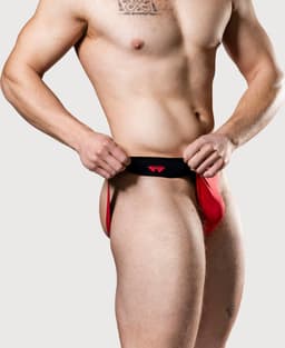 MM Sports The Original Jockstrap 2 inch Reversible Black/Red - MAAT XL - Heren Ondergoed - Jockstrap voor Man - Mannen Jock — thumbnail 4
