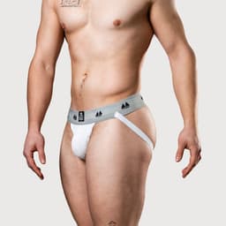 MM Sports Original Edition Swimmer/Jogger Jockstrap 2 inch White - MAAT XXL - Heren Ondergoed - Jockstrap voor Man - Mannen Jock — thumbnail 3