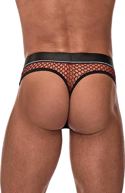 Male Power Cock Pit - Cockring String burgundy S/M — thumbnail 4