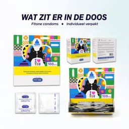 condooms 100 Stuks – condooms met glijmiddel-condooms 52 mm – condooms geurloos- condooms normaal- condooms voordeelverpakking –FiTONE — thumbnail 10