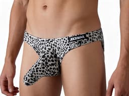 Heren slip luipaard - Gesloten slurf - Erotische string - Pouch — thumbnail 2