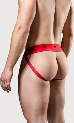 MM Sports The Original Jockstrap 2 inch Reversible Black/Red - MAAT XL - Heren Ondergoed - Jockstrap voor Man - Mannen Jock — thumbnail 2