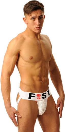 Fist Logo Jockstrap wit maat Large — thumbnail 1