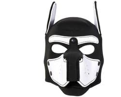 BDSM Dog-Puppy-Honden-Masker Carlo van neoprene kleur zwart-wit