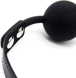 Banoch - Ball gag siliconen met verstelbare band - Zwart - Bal ∅ 4 cm — thumbnail 17