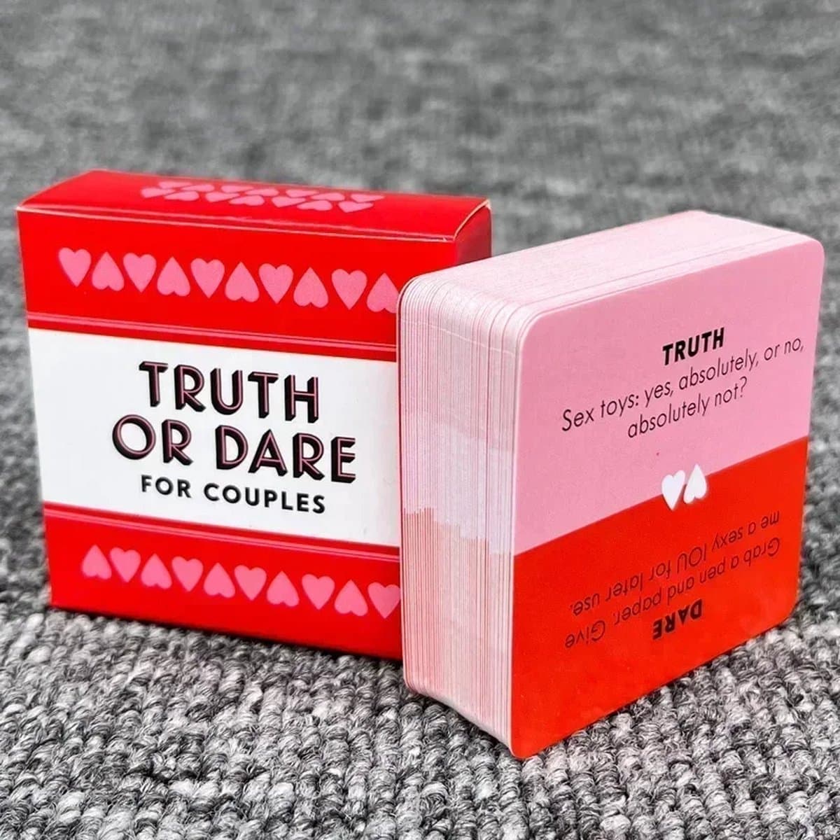 51 Stuks Waarheid of Durf Kaarten voor Koppels – Sexy Engelse Versie – Bordspel, Dating Spel, Romantisch en Spannend Spel voor Koppels — afbeelding 1