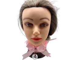 Choker, Halsband, Roze, Belletje, Nek, Hals versiering, Nekdecoratie