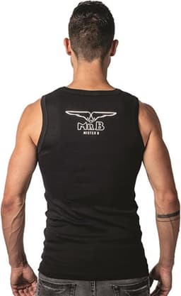Mister B - T Shirt - Tanktop Shirt - Zwart - Maat L — thumbnail 2