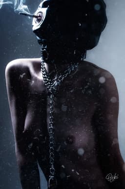 Banoch - Inferno Bondage Mask black - Zwart pu leren bondage masker met Gag & oogbedekking | BDSM — thumbnail 3