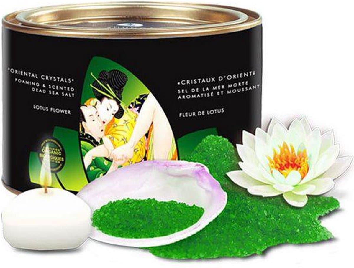 Shunga - Oriëntal Crystals - Dode Zeezout - Badzout - Lotusbloem — afbeelding 1