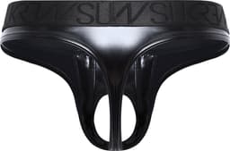 SUKREW Wet Look U-Style Classic Thong - MAAT XXL - Erotisch Heren Ondergoed - String voor Man - Sexy mannen String — thumbnail 6