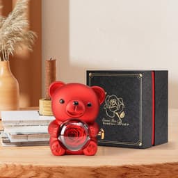 Romantische teddybeer met rozenbloem - Perfect cadeau voor Valentijnsdag, Moederdag, bruiloften en jubilea — thumbnail 4
