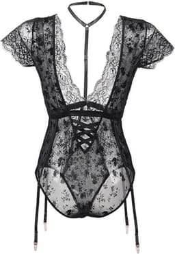 Sexy Lingerie Body – Sexy Lingerie Dames – Classy zwart & Kant – Erotische Lingerie – Bodysuit – Strapless Lingerie – Jarretelset – Lingerieset – Kinky – Erotische Body – Shapewear Corset – Strappy Harnas Details – Lingerie Top –XS/S, M, L, XL en XXL — thumbnail 13