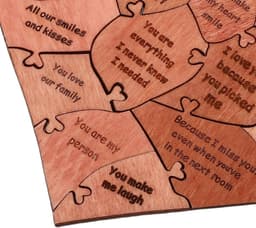Hartpuzzeldoos - Romantische Doos - Cadeau Geven - 20 Redenen Klaar - Niet gespecificeerd - Houtkleur — thumbnail 4