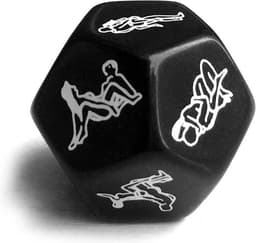 Erotische Dobbelsteen - Zwart - Seks spel voor Koppels - Verschillende Standjes - 12 Zijdige Erotische Dobbelstenen - Seks Dobbelstenen - Erotisch Spel - Sex Dice - Bachelor gift - Vrijgezellenfeest - Sex standjes — thumbnail 1