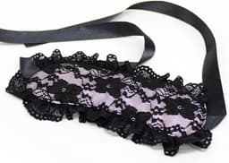 Banoch | lace blinddoek | kanten erotiek oogmasker met lint - roze — thumbnail 8