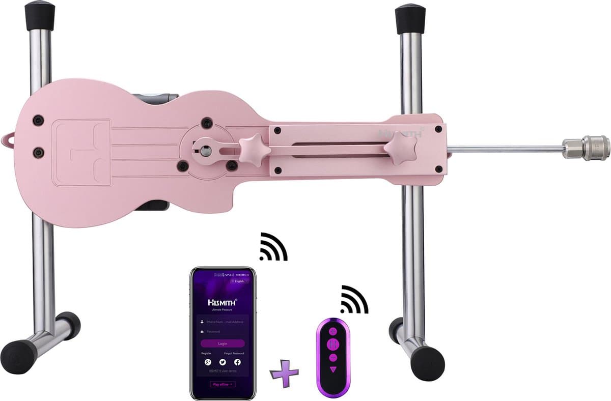 Pro Mini Seksmachine Smart App met dildo en afstandsbediening Roze — afbeelding 1