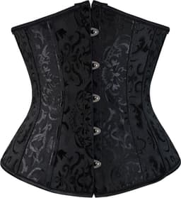 Dames Korset - Corset - Waist Shaper - Tailleriem - Kledij Vrouwen - Gothic Design - Zwart - LOUZIR — thumbnail 1