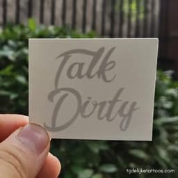 Talk Dirty Tattoo - sexy tijdelijke tattoo - neptattoo volwassenen - plak tattoo - erotiek — thumbnail 1