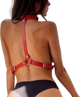 Sex Harnas Rood - Seks Tuigje - Kunstleer Harnas Lingerie - Sex Speeltje - Erotiek & Bondage - Riem Voor Mannen en Vrouwen - Sex Toys — thumbnail 1