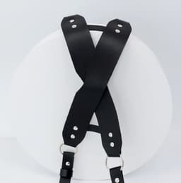 Verstelbare lederen BDSM blinddoek - Oog masker - Zeer luxe uitvoering - Gespsluiting - SM - Leer - Hoge kwaliteit - One size — thumbnail 3