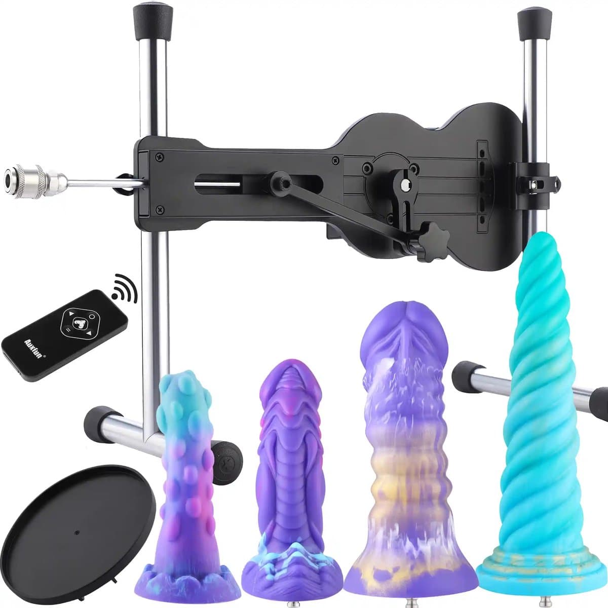 Auxfun Ukelele Seksmachine pakket Mystic Bliss met vele Extra's en Afstandsbediening — afbeelding 1