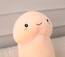 Super zachte XXL Penis knuffel - Piemel kussen - XL formaat (1 meter) - Crème Wit — thumbnail 8