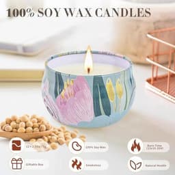 12 Stuks Geurende Kaarsen Set voor Vrouwen - Natuurlijke Bloemengeur voor Decoratie en Cadeaus — thumbnail 4