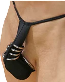 BamBella ® - Penis sleeve - maat Onesize - Sexy erotische heren onderbroek zwart mannen rollenspel valentijnsdag — thumbnail 1