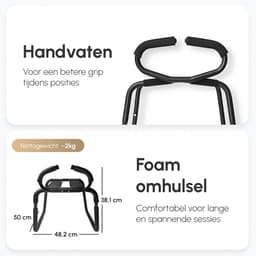 Intimate Desires® LoveSeat - Seksstoel met Handvaten - BDSM - Sex chair - Seksmeubel voor koppels - Verlichtende Werking — thumbnail 4
