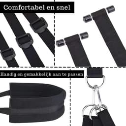 VIN® Sex Schommel - Sex Swing Extra Stevig – Seksschommel – Seksspeeltjes voor Koppel – Seks Schommel BDSM – Erotiek Toys - Sex Sling – Love Swing – Discreet Verpakt - Zwart — thumbnail 7